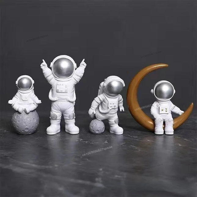 4 Pcs Astronaut Figurine Statues Educational Toy