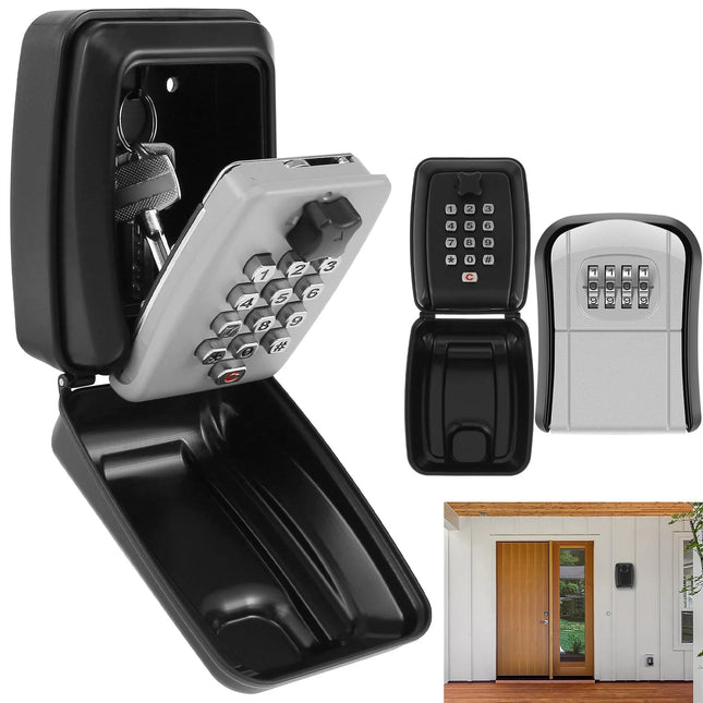 Wall-Mount Key Lock Box Weatherproof Security Safe