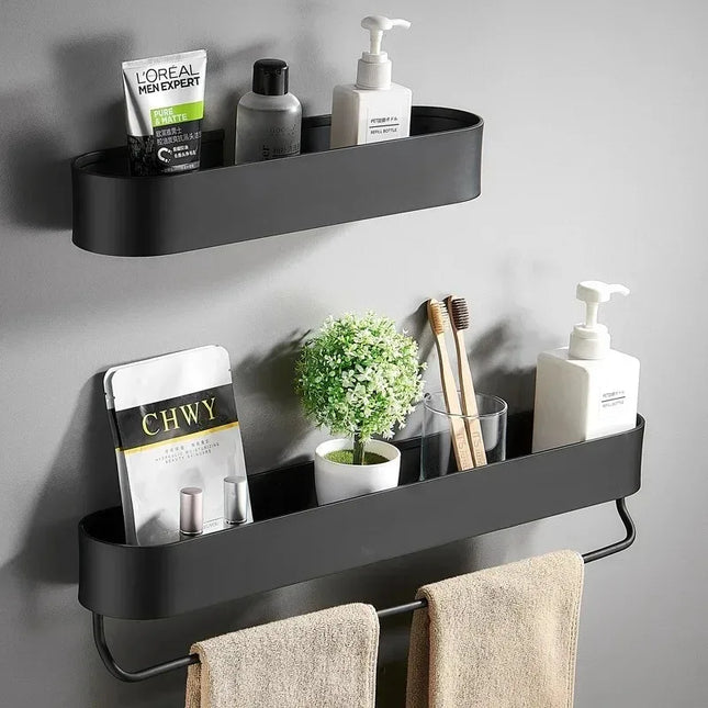 Wall Mounted Aluminum Bathroom Shelf Rack