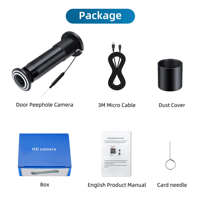 Smart Video Peephole Camera with Wi-fi