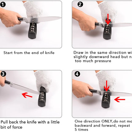 Knife Sharpener Professional Sharpening Stone Whetstone Grindstone 2/3/4 Stages Kitchen Knives Scissor Grinder Stone Householder