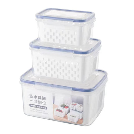 Airtight Fruit Storage Container with Removable Colander