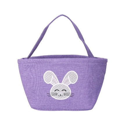 Cartoon Rabbit Storage Basket Wear-resistance Decorative Rabbit Egg Basket with Handle Large Capacity Happy Easter Handbag