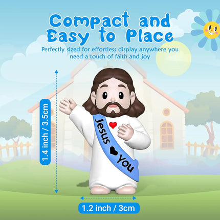 30-200Pcs Little Jesus Figures Jesus Loves You Figures Baby Jesus Figure Mini Jesus Bulk for Religious Gifts Easter Egg Fillers