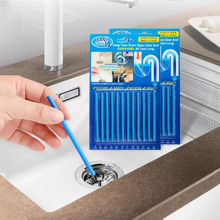 3 pack Kitchen Sink Sewer Cleanser Remove Oil Pollution Washbasin Toilet Bathtub Pipe Cleaning Sticks Household Cleaning Product