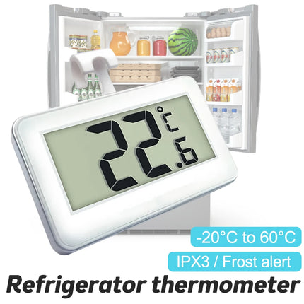 Electronic Thermometer Household Digital Temperature Meter Refrigerator Wall Hanging Thermometer Freezer Frost Alarm Thermometer