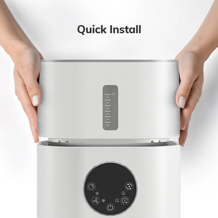 ABIRDAY 2-in-1 Air Purifier with Humidifier Combo for Home Allergies and Pets Hair, Smokers in Bedroom, H13 True HEPA Filter