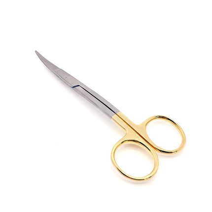 Dental Surgical Scissors Curved Gold Plated Handle Ophthalmic Scissors Dentist Medical Dissecting Tools