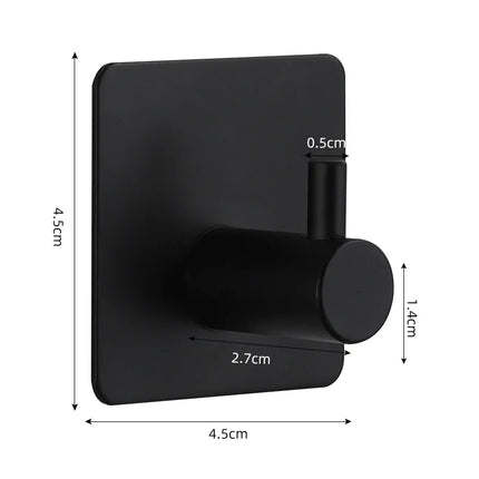 Self-adhesive Bathroom Hook Key Bag Shower Door Robe Towel Adhesive Hanger Kitchen Accessories For Organizer Wall Stickers Hooks