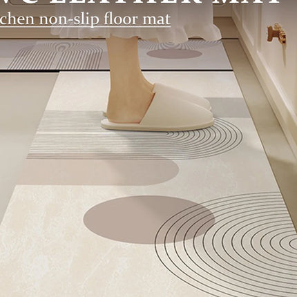Kitchen Floor Mat Non-slip Oil-proof Carpet Pvc Leather Waterproof Foot Mats Wipeable No-clean Rug Long Strip Decoration Carpets
