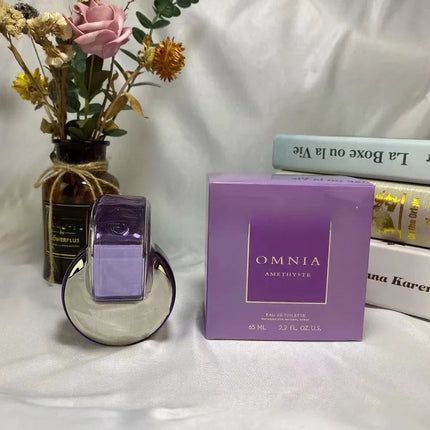 Classic Perfumes Series 65ML Women's White Crystal Amethyst Powder Crystal Women Perfume Men Body Fragrance Spray Eau De Perfum