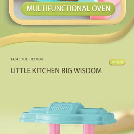 Mini Kitchen Counter Play Set DIY Simulated Cooking Food Tableware Play House Role Play Pretend Game Toy Gift Kid Boy Children