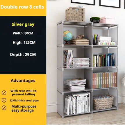 Simple Bookshelf Floor To Ceiling Dormitory Space Saving Home Storage Rack Wear-resistant Rack Multifunctional Storage Cabinet