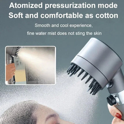 Shower Head Kit High Pressure Shower Head for Hard Water High Pressure Shower 3-mode Adjustable Spray with Massage Bathroom