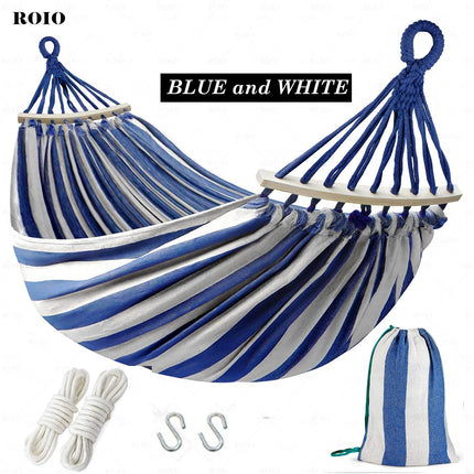 Durable Canvas Camping Hammock with Carry Bag