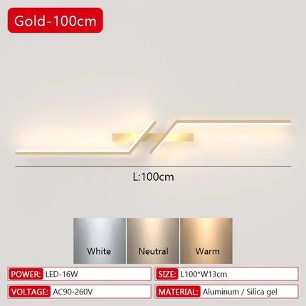 Modern LED Wall Lamp Minimalist 13W-18W Sconce