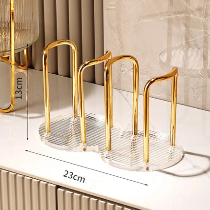 1PCS living room luxury disposable cup dispenser storage rack, water cup holder with long stick cup display rack  home storage