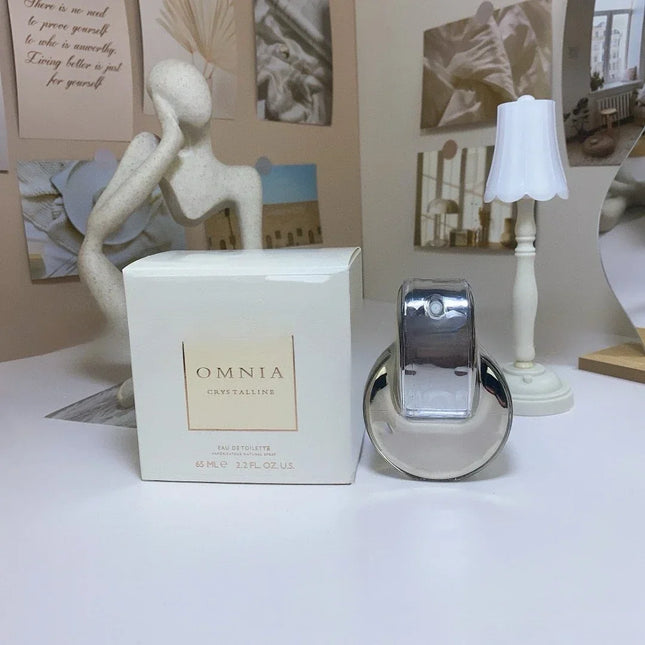 Classic Perfumes Series 65ML Women's White Crystal Amethyst Powder Crystal Women Perfume Men Body Fragrance Spray Eau De Perfum