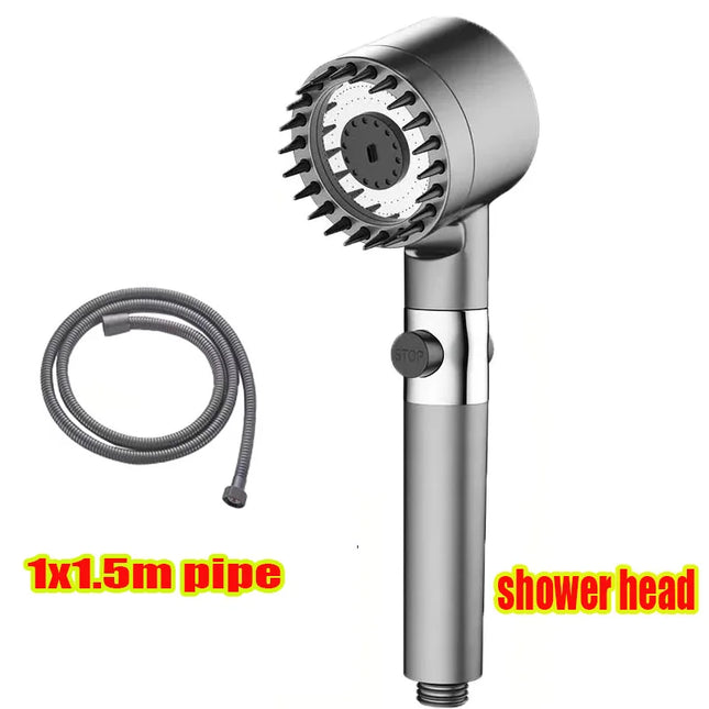 Shower Head Kit High Pressure Shower Head for Hard Water High Pressure Shower 3-mode Adjustable Spray with Massage Bathroom