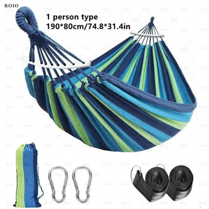 Durable Canvas Camping Hammock with Carry Bag