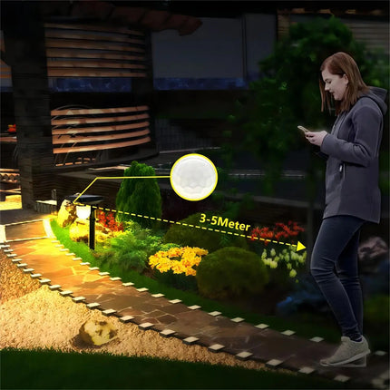 Solar Powered Waterproof Motion Sensor Garden Wall Path Light