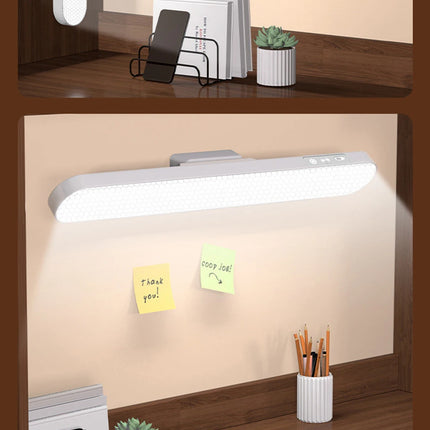 LED Table Lamp Magnetic Hanging USB Rechargeable Desk Lamp 3 Color Reading Light Dimmable Cabinet Closet Wardrobe Night Light