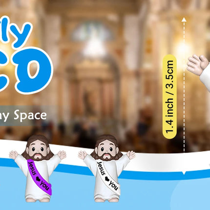 30-200Pcs Little Jesus Figures Jesus Loves You Figures Baby Jesus Figure Mini Jesus Bulk for Religious Gifts Easter Egg Fillers