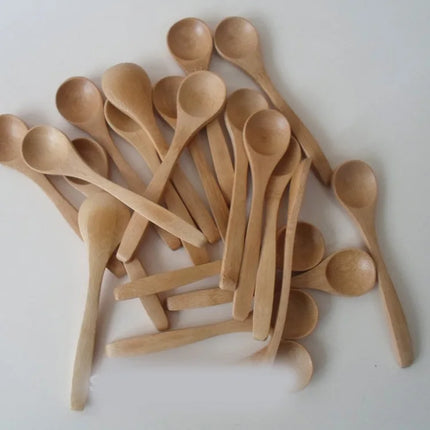 10Pcs/Set Wooden Honey Spoon Ecofriendly Household Tableware Bamboo Kitchen Condiment Scoop Coffee Spoon Dessert Spoon Teaspoon