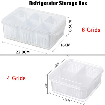 4/6 Grid Refrigerator Storage Box