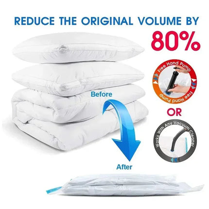 8/5/3/1PCS Vacuum Storage Bags Compression Pack Vacuum Bag for Storing Clothes Bedding Blanket Space Save Travel Bag Organizer