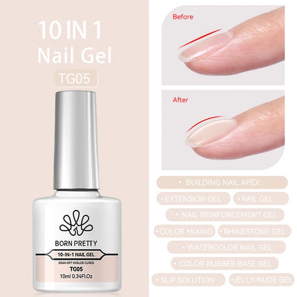 BORN PRETTY 10ml Rainbow Purple Water Light Cat Magnetic Gel Nail Polish Shining Sliver-light Holographics Semi Permanent UV Gel
