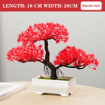 Artificial Bonsai Tree Potted Plant Small Table Decor