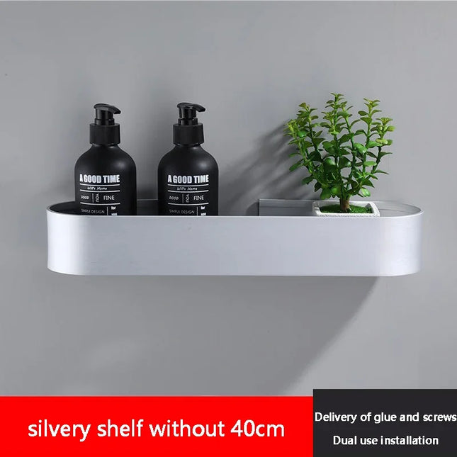 Wall Mounted Aluminum Bathroom Shelf Rack