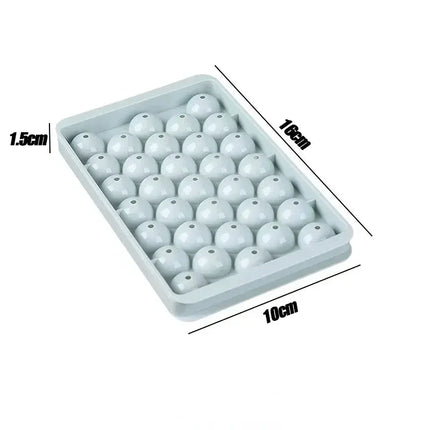 Round Ice Cube Tray with Lid Plastic Diamond Style 3D Ice Mold Refrigerator Spherical DIY Moulds Ice Ball Maker Kitchen Tools