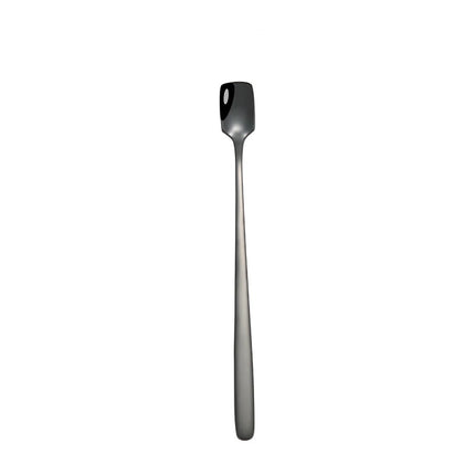 Stainless Steel Two in One Teaspoon Long Handle Cutlery Home Coffee Tea Stirring Spoon Tableware Mini Scoop Utensils for Kitchen