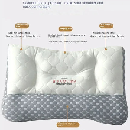 Adult Latex Reverse Traction Pillow Core Cervical Spine Protection Sleep Aid Specially Designed Household No Collapse