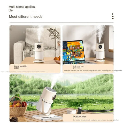 90degree rotating humidifier intelligent large capacity atomizer USB silent night light indoor small air purification humidifier
