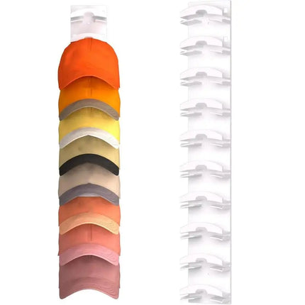 Wall-mounted Baseball Cap Storage Rack Punch-free Baseball Cap Organizer With Adhesive Can Accommodate 10 Hats Home Storage