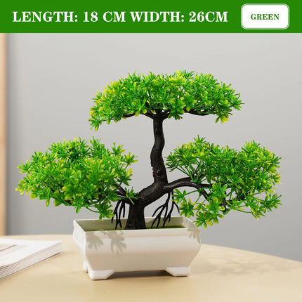 Artificial Bonsai Tree Potted Plant Small Table Decor