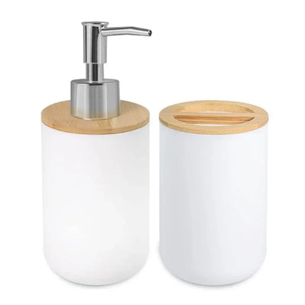 Bathroom Set Soap Dispenser Toothbrush Holder