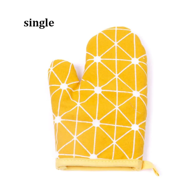 1 Pack Of Cotton And Linen Baking Gloves Microwave Oven Gloves Home Insulation Kitchen Baking Oven Special Tools