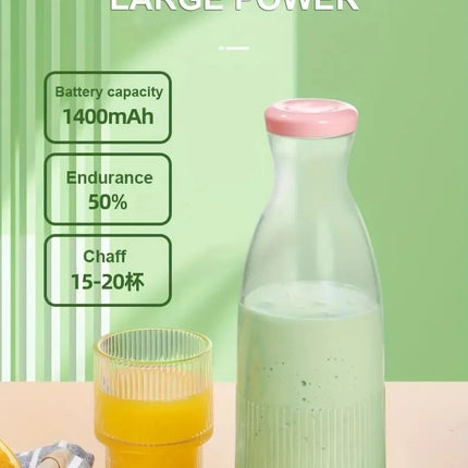 Electric Juicer Cup 6 Blades Blender Milkshake Machine USB Portable Fruit Milk Mixing Tool Mini Fresh Juice Blender Sport