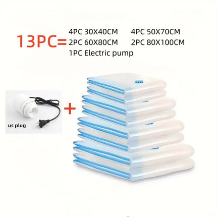 Vacuum Storage Bags More Space Save Compression Travel Seal Zipper for Clothes Pillows Bedding Closet Home Organizer