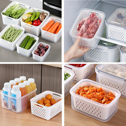 Airtight Fruit Storage Container with Removable Colander