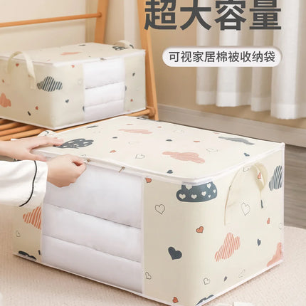 Quilt Clothes Big Capacity Storage Bag Quilt Bedding Storage Closet Organizer Wardrobe Organizer Blanket Sorting Bags Dust-proof