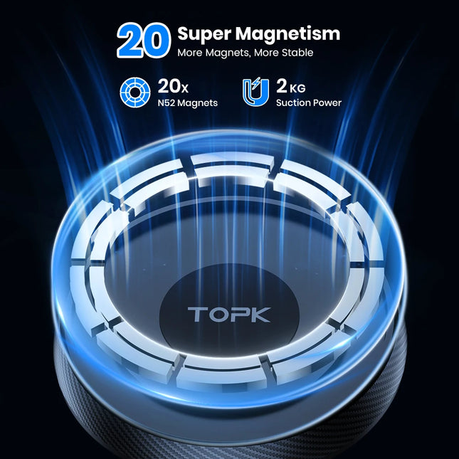 TOPK for Magsafe Car Phone Holder,Powerful Magnetism Premium Quality