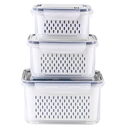 Airtight Fruit Storage Container with Removable Colander