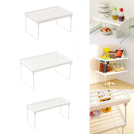 Kitchen Cupboard Organizer Shelf Space Saving Cabinet Foldable Storage Rack Spice Jars Spice Rack Bathroom Kitchen Accessories