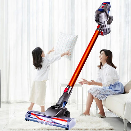 Wireless Handheld Vacuum Cleaner For Home Electric Broom 15kPa Powerful Suction Carpet Floor Bedding Cleaner Removable Battery