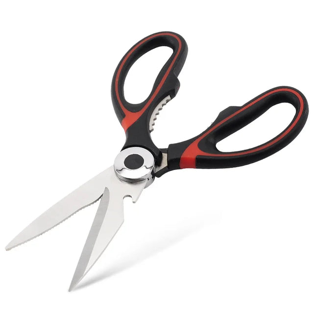 Kitchen Scissors Chicken Bone Scissors with Cover Stainless Steel Heavy Duty Multipurpose Scissors for Opening Bottle Nutcracker